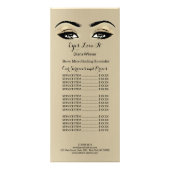 Makeup Beauty Salon Name Microblanding Lashes Reclamekaart (Achterkant)