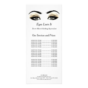 Makeup Beauty Salon Name Microblanding Lashes Reclamekaart