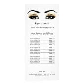 Makeup Beauty Salon Name Microblanding Lashes Reclamekaart (Achterkant)