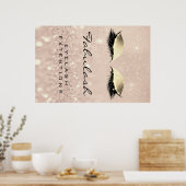 Makeup Beauty Salon Name Roos Glam Eyebrow Poster (Keuken)