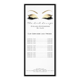 Makeup Beauty Salon Name White Gold Black Eyebrown Reclamekaart