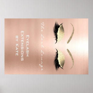 Makeup Beauty Salon Name White Gold Roos Eyebrows Poster