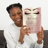 Makeup Beauty Salon Pink Glitter Flyer Blush Lash