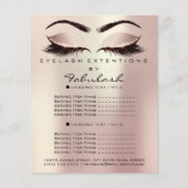 Makeup Beauty Salon Pink Glitter Flyer Blush Lash (Voorkant)