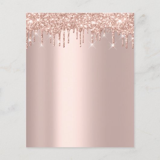 Makeup Beauty Salon Pink Glitter Flyer Brows Lash (Achterkant)