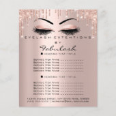 Makeup Beauty Salon Pink Glitter Flyer Brows Lash (Voorkant)
