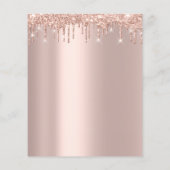 Makeup Beauty Salon Pink Glitter Flyer Eyelashes (Achterkant)