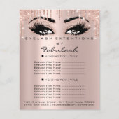 Makeup Beauty Salon Pink Glitter Flyer Eyelashes (Voorkant)