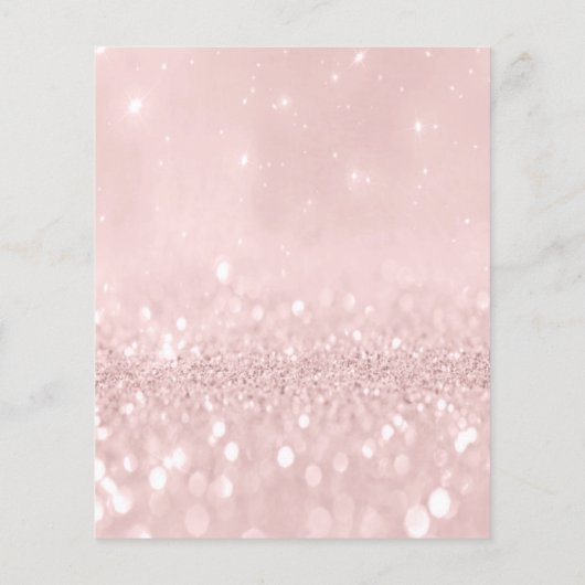 Makeup Beauty Salon Pink Glitter Flyer Grey Lashes (Achterkant)