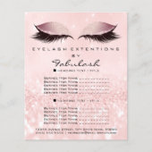 Makeup Beauty Salon Pink Glitter Flyer Powder Lash (Voorkant)