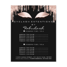 Makeup Beauty Salon Pink Glitter Flyer Spark Black