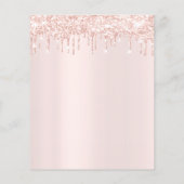 Makeup Beauty Salon Pink Glitter Flyer Spark Drive (Achterkant)