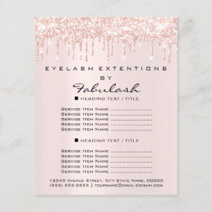 Makeup Beauty Salon Pink Glitter Flyer Spark Drive