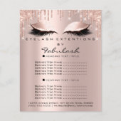 Makeup Beauty Salon Pink Glitter Flyer Spark Lash (Voorkant)