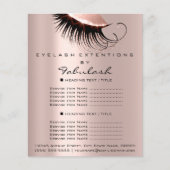 Makeup Beauty Salon Pink Glitter Flyer Spark Roos (Voorkant)