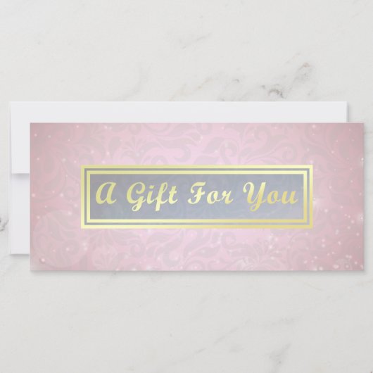 Makeup Beauty Salon Pink & Gold Gift Certificate (Voorkant)