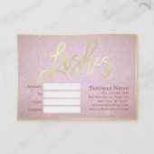 Makeup Beauty Salon Pink & Gold Gift Certificate Kortingskaartje (Achterkant)
