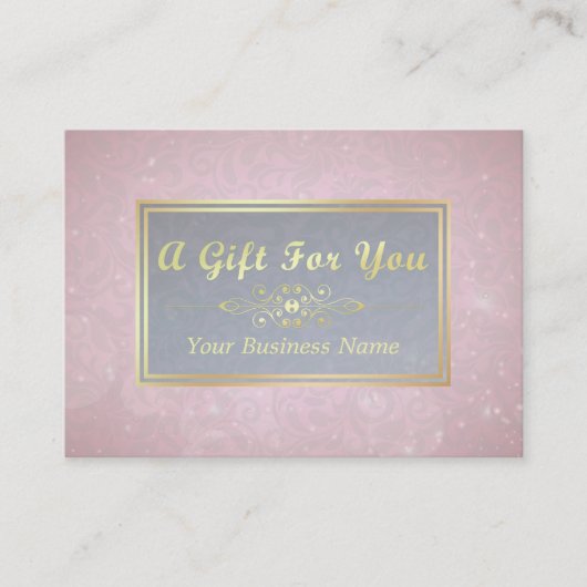 Makeup Beauty Salon Pink & Gold Gift Certificate Kortingskaartje (Voorkant)