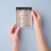 Makeup Beauty Salon Roos Glitter Flyer Black Drive (Hand)