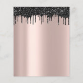 Makeup Beauty Salon Roos Glitter Flyer Black Drive (Achterkant)