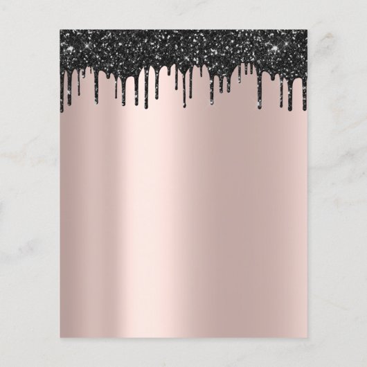 Makeup Beauty Salon Roos Glitter Flyer Black Drive (Achterkant)