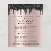 Makeup Beauty Salon Roos Glitter Flyer Black Drive (Voorkant)