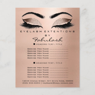 Makeup Beauty Salon Roos Glitter Flyer Browns Lash