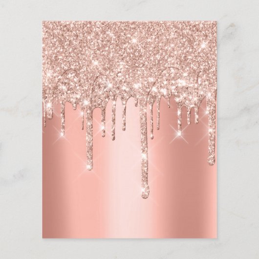 Makeup Beauty Salon Roos Glitter Flyer Coral Drive (Achterkant)