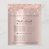 Makeup Beauty Salon Roos Glitter Flyer Drip 2 Pagi (Achterkant)