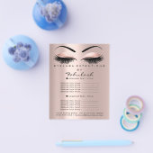 Makeup Beauty Salon Roos Glitter Flyer Lash Brows (Enkel)