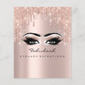 Makeup Beauty Salon Roos Glitter Flyer Spark Eyes (Achterkant)