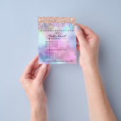 Makeup Beauty Salon Roos Glitter Holograaf Hair Flyer (Hand)