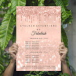 Makeup Beauty Salon Roos Glitter Price List Flyer<br><div class="desc">In de schitterende wereld van schoonheid en elegantie, waar elk detail tot in de puntjes wordt bewerkt, verdient uw salon marketingmaterialen die zijn verfijning en allure weerspiegelen. Introductie van de Make-up Beauty Salon Roos Glitter Prijs Lijst Flyer van Zazzle - een boeiende mix van glamour en praktische mogelijkheden ontworpen om...</div>