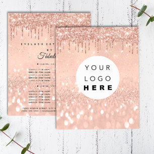 Makeup Beauty Salon Roos Glitter Price Logo Flyer