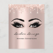 Makeup Beauty Salon Roos Glitter Prices Eyelashes Flyer (Achterkant)