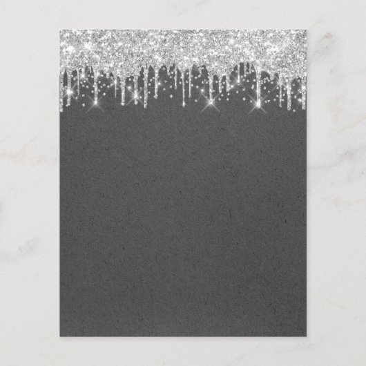 Makeup Beauty Salon Silver drijft grijs Kraft Flyer (Achterkant)