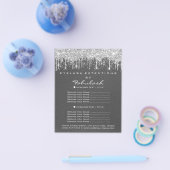 Makeup Beauty Salon Silver drijft grijs Kraft Flyer (Enkel)