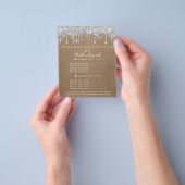 Makeup Beauty Salon Silver drijft Kraft Rustic Flyer (Hand)