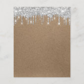 Makeup Beauty Salon Silver drijft Kraft Rustic Flyer (Achterkant)