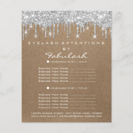 Makeup Beauty Salon Silver drijft Kraft Rustic Flyer