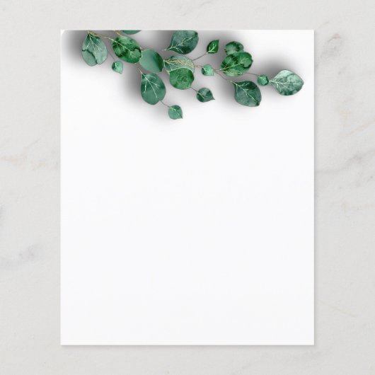 Makeup Beauty Salon Woodland Eucalyptus Organic Flyer (Achterkant)