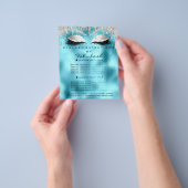 Makeup Beauty SilverOcean Glitter Price List Lash Flyer (Hand)