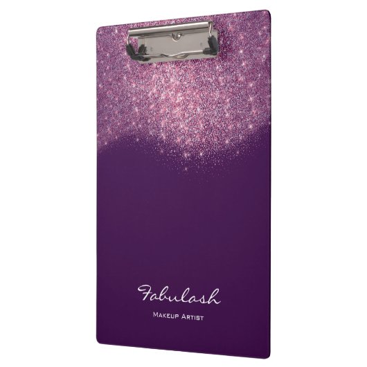 Makeup Beauty Studio Glitter Pink Paars Violet Klembord (Links)