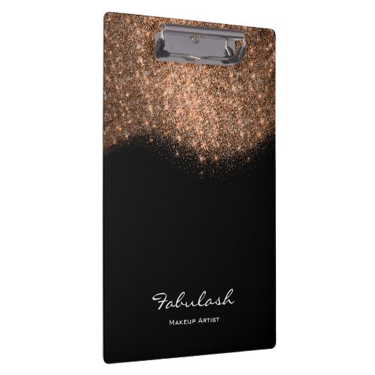 Makeup Beauty Studio Glitter Roos Gold Black White Klembord (Rechts)