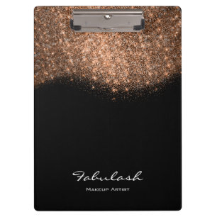 Makeup Beauty Studio Glitter Roos Gold Black White Klembord