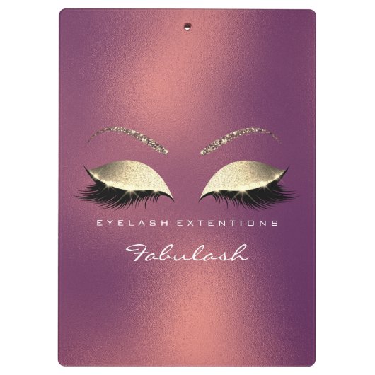 Makeup Beauty Studio Lashes Copper Bronze Luxury Klembord (Achterkant)