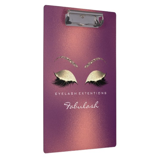 Makeup Beauty Studio Lashes Copper Bronze Luxury Klembord (Rechts)