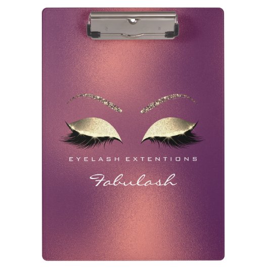 Makeup Beauty Studio Lashes Copper Bronze Luxury Klembord (Voorkant)