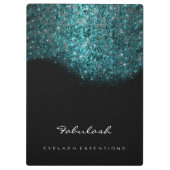 Makeup Beauty Studio Lashes Ocean Blue Sequin Klembord (Achterkant)