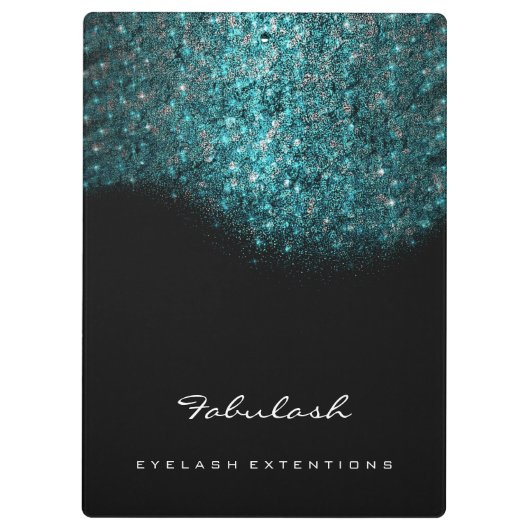 Makeup Beauty Studio Lashes Ocean Blue Sequin Klembord (Achterkant)